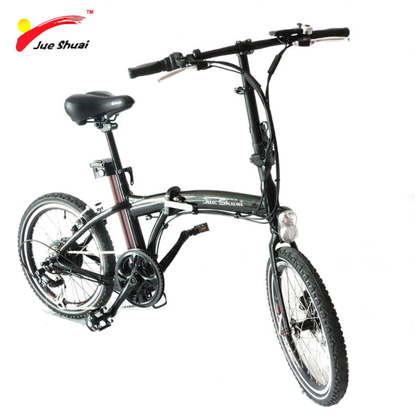 20 Folding Electric Bike with Brushless  Motor 36V 10Ah Lithium Battery Elektrikli Bisiklet Ancheer Bike Bicycle Scooter Black