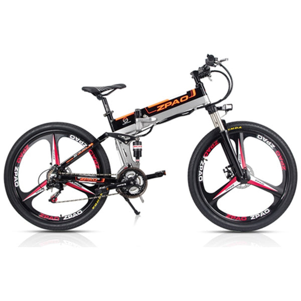 21 Speed, 26 inches, 48V/15A, 350W, Folding Electric Bicycle, Mountain Bike, Lithium Battery, Aluminum Alloy Frame, Disc Brake.