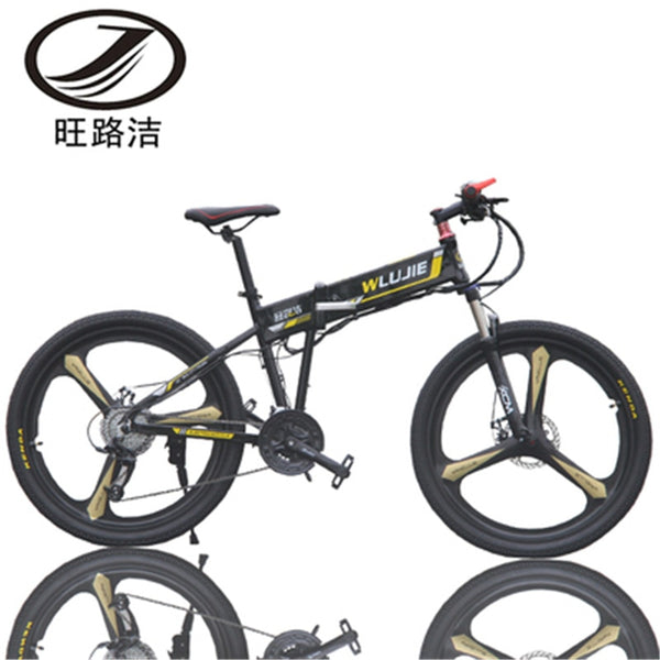 27 Speeds, 26 iches, 48V/10A, 350W, Folding Electric Bicycle, Aluminum Alloy Frame, Mountain Bike, High Speed over 30 km/h