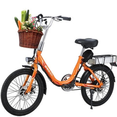 Ladies' Bike, 48V/250W, 20 inches, Classical Type, Electric Bicycle, Lithium Battery, Disc Brake, Plus Basket.