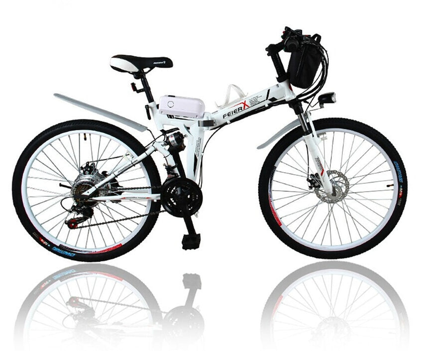24 inch folding electric mountain bike 250w motor 36V10AH lithium battery before and after the shock mountain bike