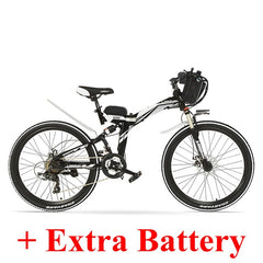 K660D 26/24 inches Big Power 500/240W High-carbon Steel Frame Folding Electric Bicycle , 21 Speeds, 36/48V, Disc Brake, E Bike.