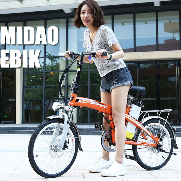 Quick Folding Electric Bike Electric Bicycle, 20 inch 48V/250W Big Lithium Battery Folding Bike With 2 Seats e Bike