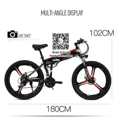 48V lithium battery folding bike aluminum alloy electric bike 26 inch e bike 30-35 KM/H