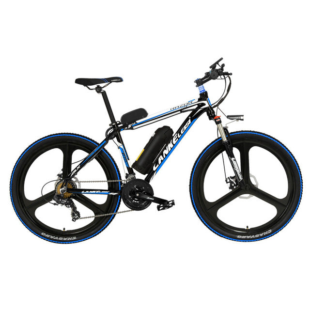 26 Inch 5 Grade Assist 48V 10Ah Strong Battery Electric Mountain Bike,with 3.5 Inches Big Bicycle Computer, 7 Speed