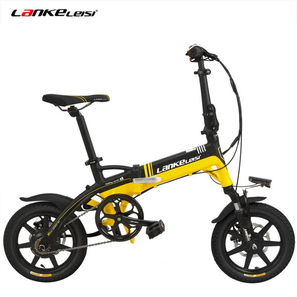 14 Inches Folding Bicycle, Integrated Magnesium Alloy Rim, Hydraulic Disc Brake, Suspension Fork Electric Bike