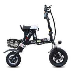 2 people folding electric bike lithium battery electric bicycle parent-child electric bike 12inch Folding portable electric bike