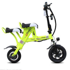 2 people folding electric bike lithium battery electric bicycle parent-child electric bike 12inch Folding portable electric bike