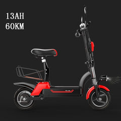 Daibot Electric Scooter Off Road Two Wheels Self Balancing Scooters 10inch 48V Portable Seat Folding Electric Bicycle Bike Adult