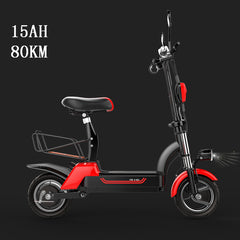 Daibot Electric Scooter Off Road Two Wheels Self Balancing Scooters 10inch 48V Portable Seat Folding Electric Bicycle Bike Adult