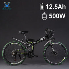 26" 48V 350W/500W 8 / 12.5AH Lithium Battery Folding Electric Bicycle, Mountain Bike, Electric Bike, MTB E Bike (Bag Type)