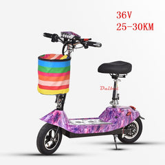 Daibot Electric Scooter 36V Two Wheel Electric Scooters 10 inch 350W Portable Pink Folding Electric Bike For Girl Women