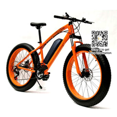 free slow shipping Mountain EBike Road Electric Bicycle 36V 10.4AH 26*4.0 fat tire, snow bike