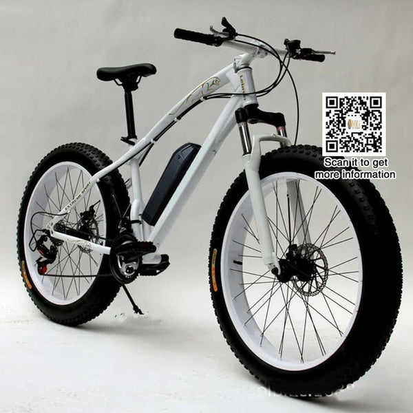 free slow shipping Mountain EBike Road Electric Bicycle 36V 10.4AH 26*4.0 fat tire, snow bike