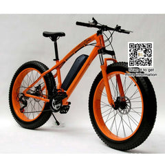 free slow shipping Mountain EBike Road Electric Bicycle 36V 10.4AH 26*4.0 fat tire, snow bike