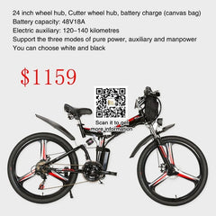 24 inch  48V folding e bike Foldable electric bike for sale, strong power 18A 15A 12A 8A