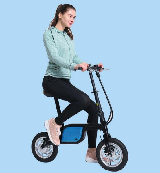 Mini adults electric bike 12-inch power folding scooter electric scooter Lithium-ion batteries Light and convenient