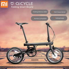 Original Xiaomi QiCYCLE - EF1 Folding Electric Bike Bluetooth Smart Electric Bicycle 16inch Bicycle Support APP 100% WITHOUT TAX