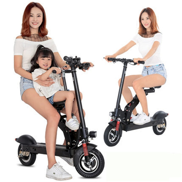 Daibot Electric Scooter With Seat For Kids Two Wheel Electric Scooters 10 Inch 36V 350W Adult Portable Folding Electric Bike