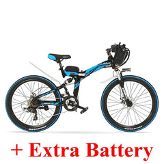 K660D Powerful Folding Electric Bike, Road Bike City Bike, 500W/240W Motor, Full Suspension High-carbon Steel Frame, Disc Brake.