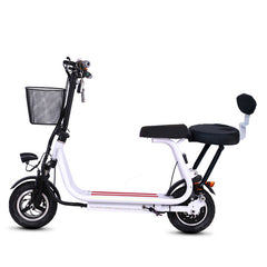 12inch electric bike adult pedal electric bicycle Double Hydraulic shock absorption bicycle mini two round folding Electric bike