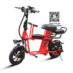 12 inch 2.5cm tire electric bicycle  48V 20A Lithium Battery bike 3 seat for family children electrical  e bikes