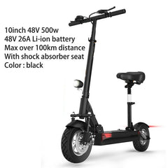 48V 500W long distance electric scooter max over 100km 48V 26A lithium battery Folding electric bike Over 100KM with seat m365