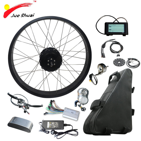 48V 1000W Electric Bicycle Kit with 48V 20AH Lithium Battery 4.0 Tire Fat Bikes 20" 26" Motor Wheel Ebike electronic diy kit