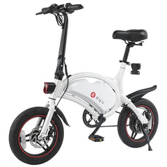F - wheel DYU D3 Smart Folding Electric Bike Moped Bicycle 10.4Ah Li-ion battery 14'' Tire 250W motor Electric Bicycle LED Light
