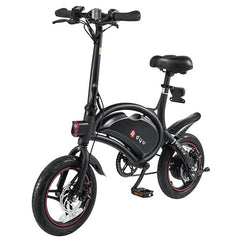 F - wheel DYU D3 Smart Folding Electric Bike Moped Bicycle 10.4Ah Li-ion battery 14'' Tire 250W motor Electric Bicycle LED Light