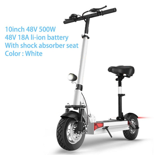 Long Distance 48V electric scooter 100km 500W Motor 48V 26A lithium battery Folding electric bike with seat Unisex Man Ebike mi