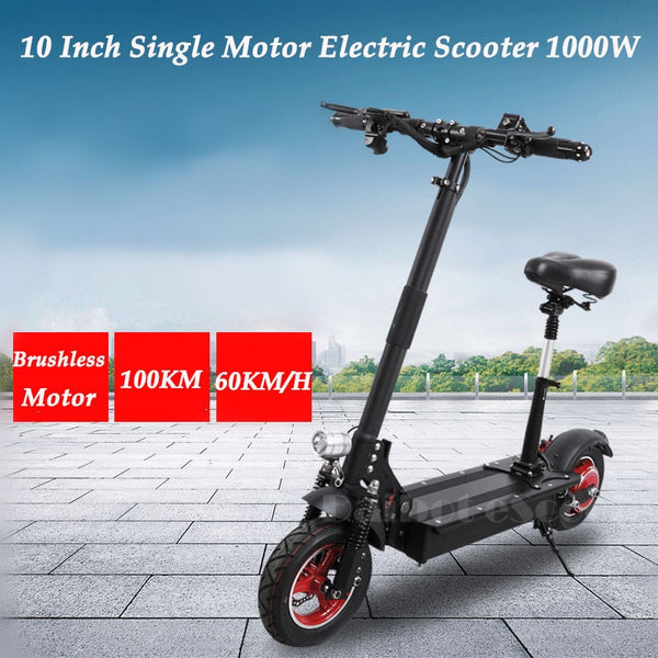 AQIHO Foldable Electric Scootor 10 Inch with 1000W Brushless Motor 48V Single Driver Electric Bike for adult