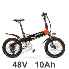 20 Inch Folding Electric Bicycle,  500W 48V 10Ah Hidden Battery, Aluminum Alloy Frame Mountain Bike, Suspension Fork