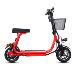 12inch electric bike Electric scooter mini two round folding bike lithium battery bicycle adult pedal 12inch small electric bike