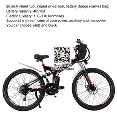 26 inch 48V folding e bike Foldable electric bike for sale strong power 18A 15A 12A 8A