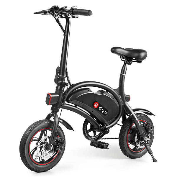 F-Wheel DYU D2 Folding Electric Bike 12inch Wheel 5.2Ah Large Battery EU Plug 250W Double Disc Brake Aluminum Alloy