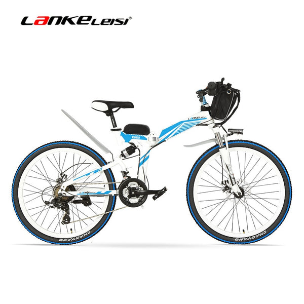 High-carbon Steel Frame, 21 Speeds, 26 inches, 36 240W / 500W, Folding Electric Bicycle, Disc Brake, E Bike