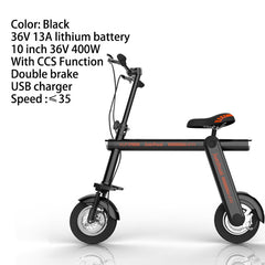 10 inch Wheel Electric Bike 36V 48V Electric Bike 48v 13AH Lithium Battery Mini Ebike for Women Child Folding Electric Bicycle