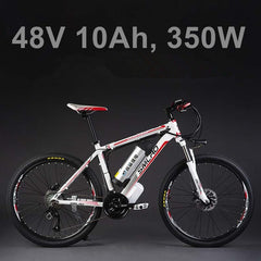 26"  48V Lithium Battery 350W Aluminum Alloy Electric Bicycle, 27 Speed Electric Bike, MTB / Mountain Bike,adopt Oil Disc Brakes