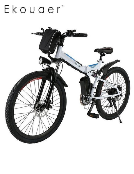 26inch 36V Foldable Electric Power Mountain Bicycle with Lithium-Ion Battery Bike Outdoor Camping Padded Standard 40KM