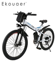 26inch 36V Foldable Electric Power Mountain Bicycle with Lithium-Ion Battery Bike Outdoor Camping Padded Standard 40KM