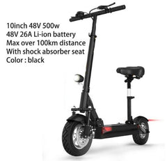 48V 500W long distance electric scooter max over 100km 48V 26A lithium battery Folding electric bike Over 100KM with seat m365