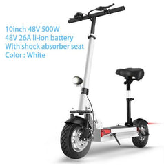 48V 500W long distance electric scooter max over 100km 48V 26A lithium battery Folding electric bike Over 100KM with seat m365