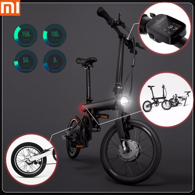 100% Original Xiaomi QiCYCLE - EF1 Folding Electric Bike Bluetooth Smart Electric Bicycle 16inch Mini Bicycle APP