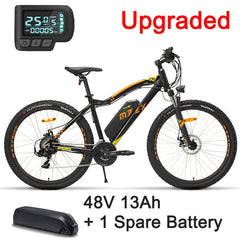 MZZK 21 Speed Electric Mountain Bike 27.5 Inch Ebike 48V 13Ah Lithium-Ion Battery Disc Brakes