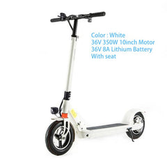 36V 48V 350W 500W Electric Scooter with seat Electric Bike 10inch long distance Lithium Battery Adult Foldable Hoverboard