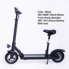 36V 48V 350W 500W Electric Scooter with seat Electric Bike 10inch long distance Lithium Battery Adult Foldable Hoverboard