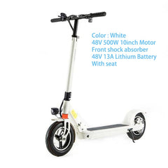 36V 48V 350W 500W Electric Scooter with seat Electric Bike 10inch long distance Lithium Battery Adult Foldable Hoverboard