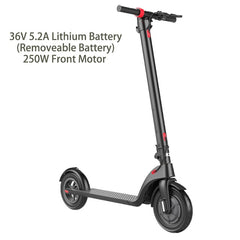 Removeable Lithium battery electric sccoter 36V 5.2A Li-ion Folding foldable electric bike Unisex Waterproof 250W front Motor mi