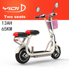 Special offer YIDI 2 seats 48V 500w/580w 10 inch electric scooter folding bike MINI two-wheel lithium battery city scooter